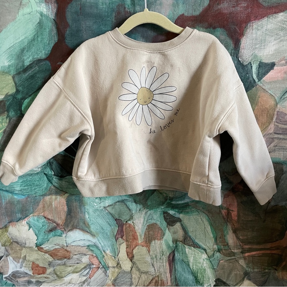 Rylee + Cru Play Condition Cream Flower Sweatshirt